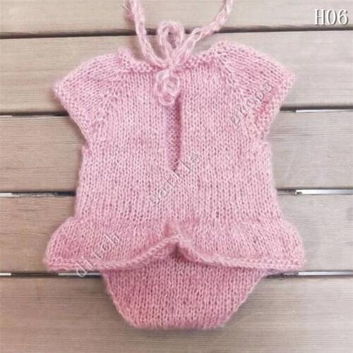 Newborn Photography Props Pants, Baby Clothing, Hand-Knitted Mohair Rompers