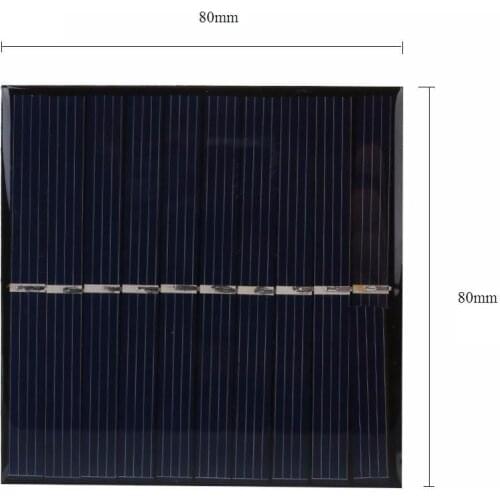 ALLMEJORES Epoxy solar panel 80mmx80mm 5V 0.9W mini Polycrystalline solar cell module diy sun power battery charger LED ligth