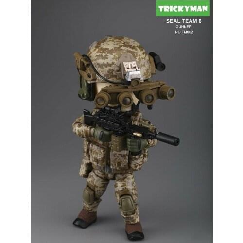Brand New FigureBase Trickyman Seal Team 6 Squead Leader Gunner 5" Inches TM002