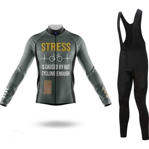 SPTGRVO Spring/Autumn Long Sleeve Cycling Jersey Set Men Bib Pants bicycle ropa ciclismo MTB bike jersey Men uniform de ciclismo