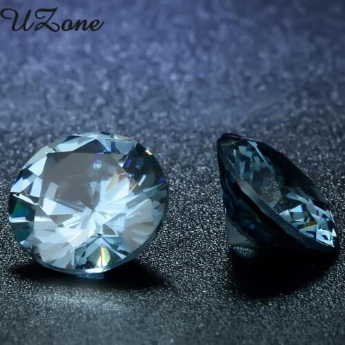 Creative 8 MM DIY Charming Jewelry Bead Cubic Zirconia Stone Birthstone Light Blue Crystal Round Synthetic Cubic Zirconia