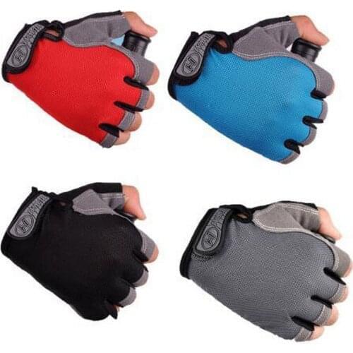 Cycling Gloves Half Finger Shockproof Anti-slip Gloves Outdoor Sports Summer Breathable Glove Men Women Mountain Bicycle Mitten