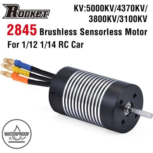 Rocket 2845 Waterproof Brushless Sensorless Motor 3100KV 3800KV 4370KV 5000KV for Traxxas HSP WLtoys 10428 12428 1/12 RC Car