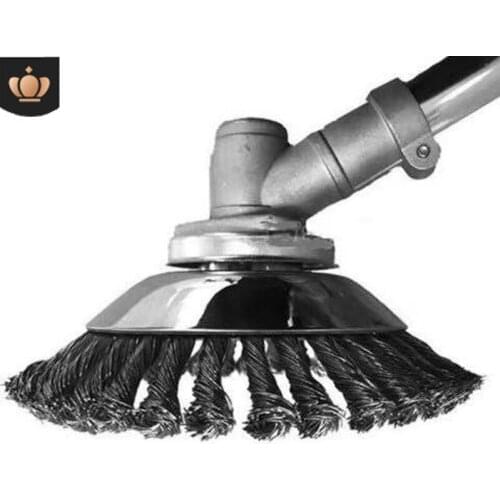 Rotating weed brush wire grout for brush cutter replacement mower 20DC06