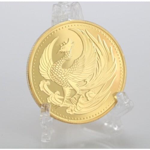 Japanese Traditional Culture Phoenix Nirvana Commemorative Coin Hundred Bird Scale Family Wishing Phoenix Coin Challenge Coin