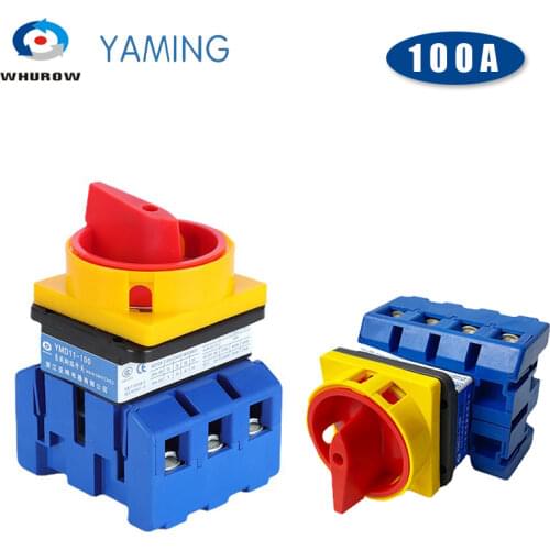 Isolator switch YMD11-100A load break switch universal power cut off switch on-off 100A 3P changeover cam switch sliver contacts