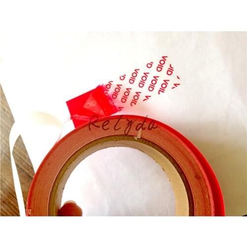 10pcs Free shipping custom printing brand mark security seals packing tapes bags VOID OPEN security labels void tape 25mm*30m