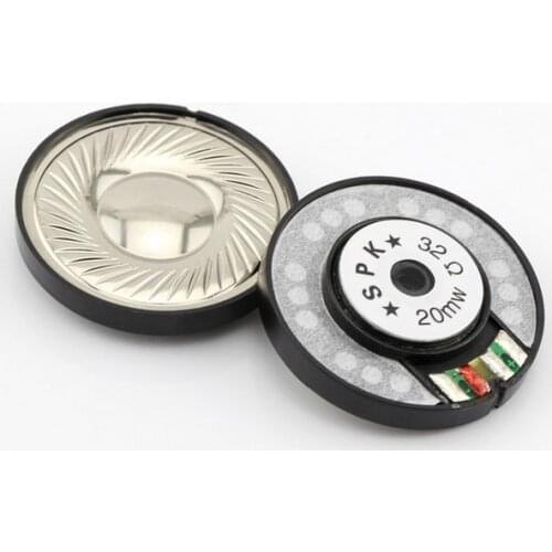 40mm titanium film speaker unit bass HiFi 2pcs