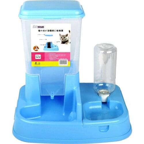 New Two In One Automatic Pet Food Feeder Bowl Automatic Drinking Bowl Pet Feeder Dog Food Dispenser Water Dispenser