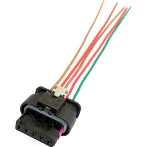 Car Nitrogen oxygen sensor rail pressure sensor plug connector with wire for Bosch 5Pin