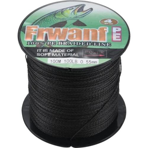 Frwanf 4 Strand 100M PE Braided Fishing Line 4 Strand Super Strong Multifilament Thread For Fishing Carp 100LB