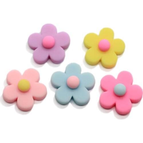 Daisy Flower Flatback Resin Cabochons Scrapbook Craft 7*18MM DIY Embellishments Phone Decor Headwear Accessories