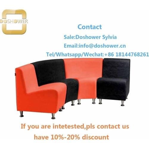 Salon customer sofa with wholesale salon furniture waiting sofa for 4 seats waiting chair