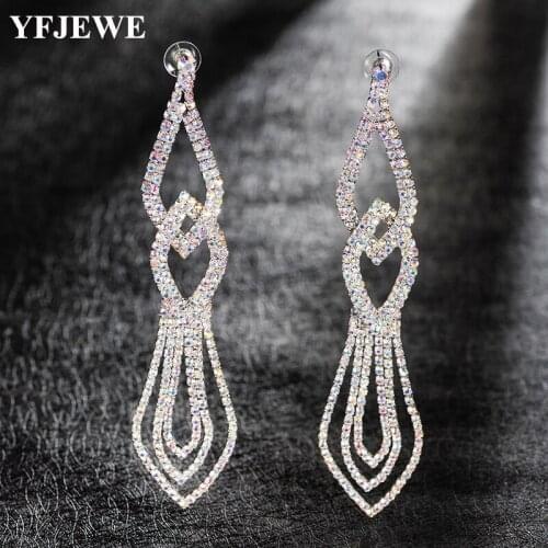 YFJEWE Statement Multiple Pearls Long Dangle Earrings Jewelry Vintage Wedding Earrings for Women Best Gifts E523