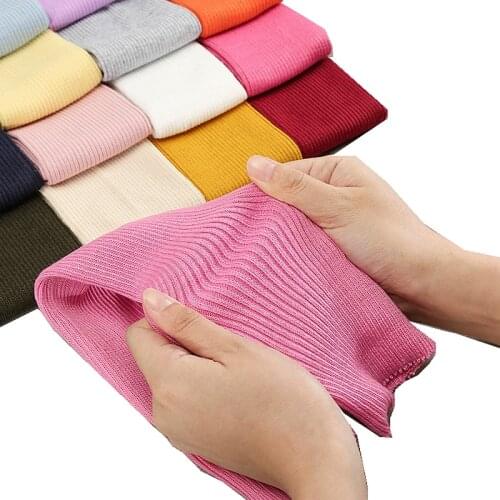 Knitted stretch ribbed cuff fabric sweatshirt sweatpants DIY accessories 7*40 cm/pcs TJ1450