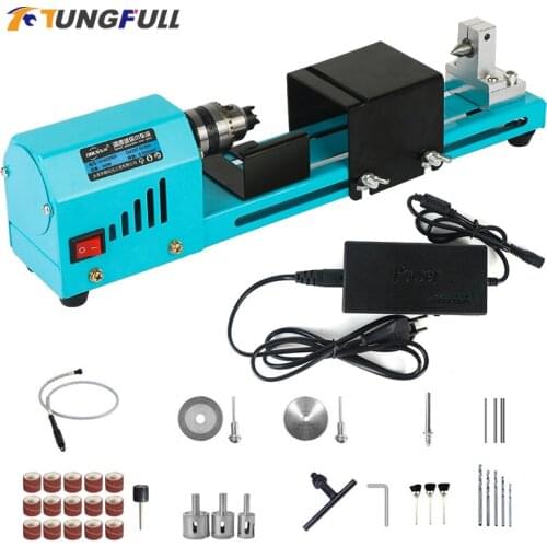 150W Electric Wood Mini Lathe Beads Grinding Polisher and Polishing Beading Machine DIY Woodworking Buddha Pearl Lathe Machinery