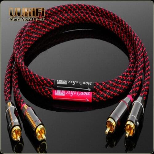 HIFI DIY RCA Cable Thickened Wall Budweiser Connector Canare Professional Broadcast Cable / 0.5m 1m 1.5m