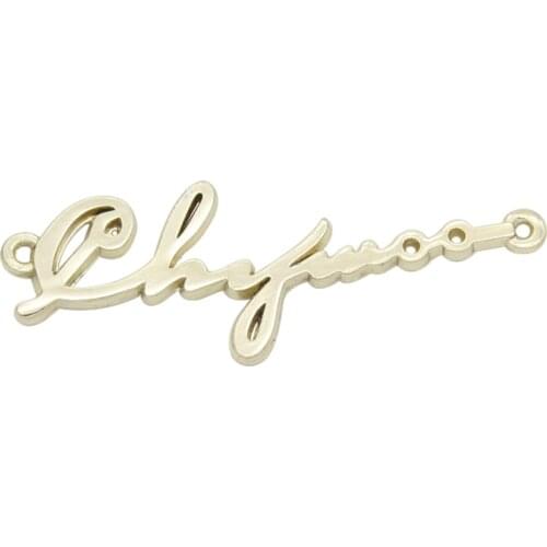 Custom Metal Brand Logo For Handbag Metal Labels Customized Dress Label Handmade Clothing Metal Tags For Shoes Clothing Marker