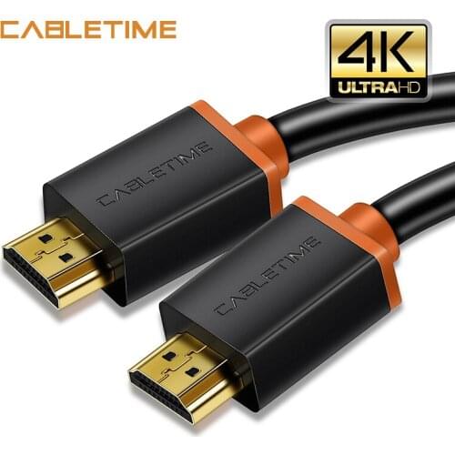 Cabletime Thunderbolt HDMI cable 2.0 4K 60Hz HDMI TO HDMI cable adaptor converter 1-3m 5m audio extractor for PC display N047