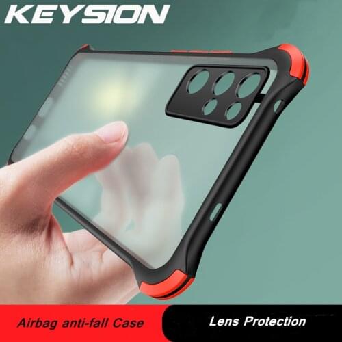 KEYSION Matte Case for Samsung A52 5G A72 A42 A32 A12 A02S A51 A71 Shockproof Phone Cover for Galaxy S21 Ultra S20+ Note 10 Plus