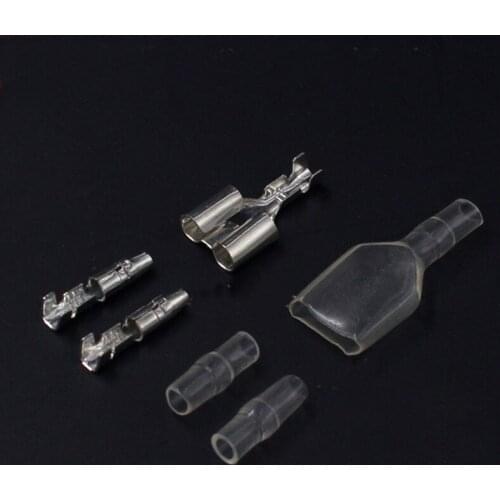 20 sets /lot A two-wagons male and female terminal blocks one-two plug-in double-hole bullet terminals