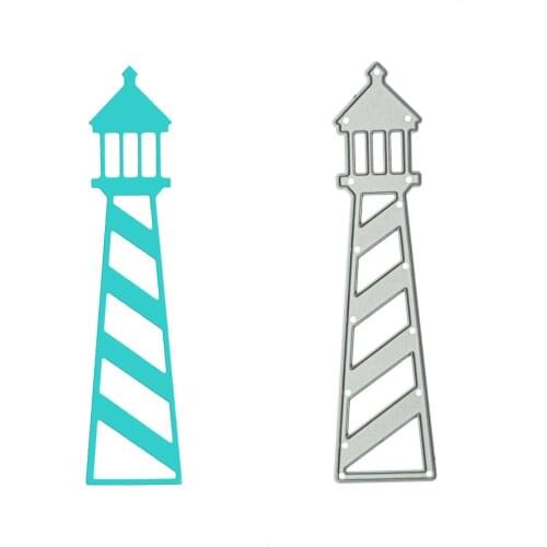 Metal Cutting Dies Lighthouse Sea Ocean Tower Craft Paper Cutter Mold For Scrapbook Photo Album Decorating