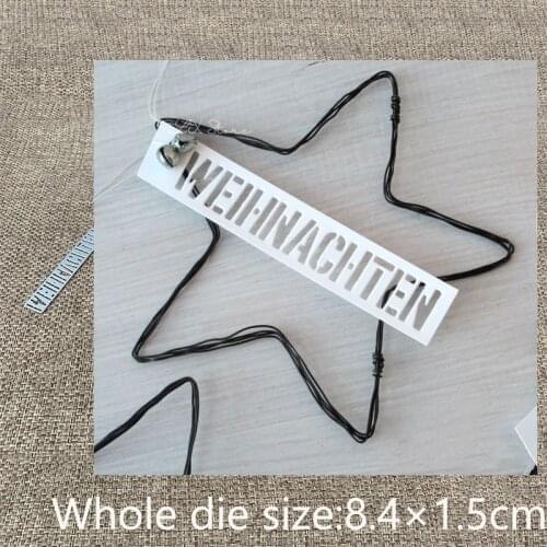 XLDesign Craft Metal Cutting Die cut dies German Christmas letter decoration scrapbook Album Paper Card Craft Embossing die cuts