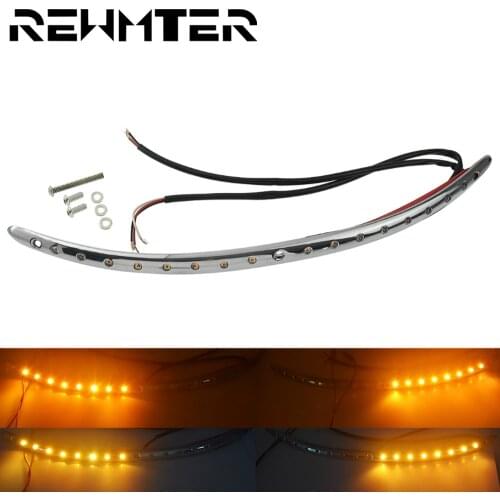 Motorcycle Windshield Trim Turn Signal LED Light High Quality Chrome For Harley Touring Electra Glide Street Glide Ultra 2014-18