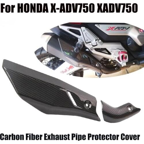 Motorcycle Carbon Fiber Exhaust Pipe Heat Shield Protector Cover Guard Anti-Scalding Shell For HONDA X-ADV750 XADV750 XADV 750