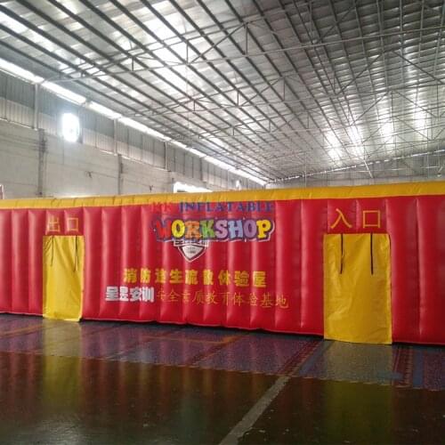 Inflatable Emergency Escape Experience Hall,Fire escape drill simulation room