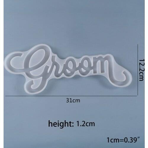 Bride/Hello English Letters Words Decorations Casting Silicone Mould DIY Crafts Aromatherapy Crystal Epoxy Resin Mold