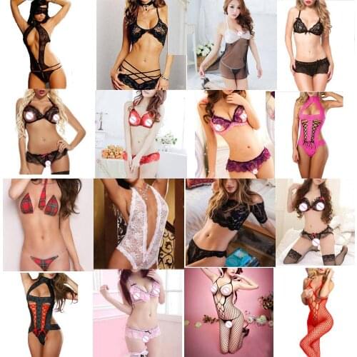 New Sexy Women Sleepwear Lingerie Hot Erotic Babydoll Pajamas Underwear Lace Nightwear Sex Costumes Clothes Nightdress Set