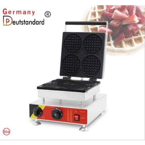 4 Pcs Round Shape Mini Waffle Cone Maker Stainless Steel #201 Commercial Use Waffle Maker Waffle Parameters With CE