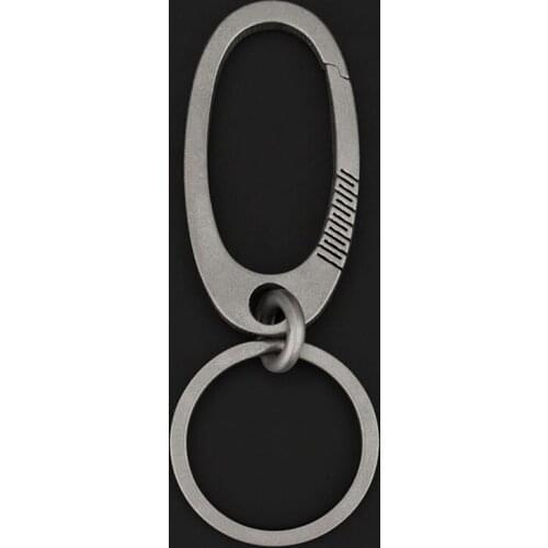 Oval Titanium Buckle EDC Outdoor Tool Keychain Waist Hang Key Ring