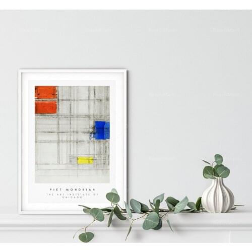 Mondrian Prints Printed Wall Art, Bauhaus Prints, Pete Mondrian, Modern Art Art Exhibition Poster