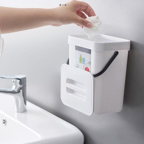 Push-top Trash Can Chef Hanging Automatic Returns Lid for Fruit Vegetable Pericarp SCVD889