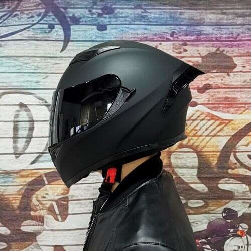 Full Face Motorcycle Helmet Professional Racing Helmet Motocross Off Dual Lens Casco vespa village DOT