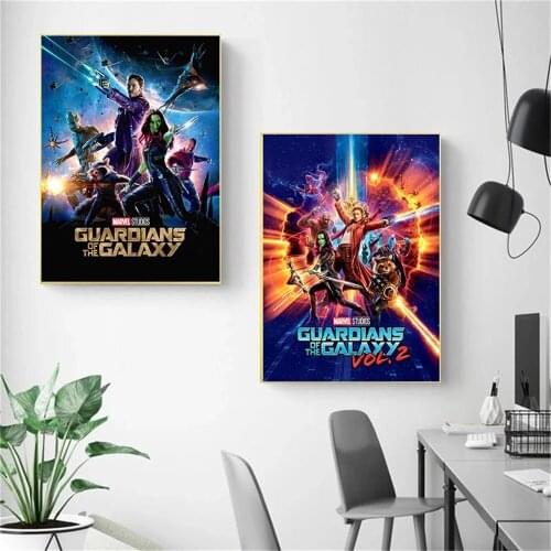 Classic Marvel Movie Poster Canvas Painting Guardians of The Galaxy Wall Painting Living Room Bedroom Decoration Painting