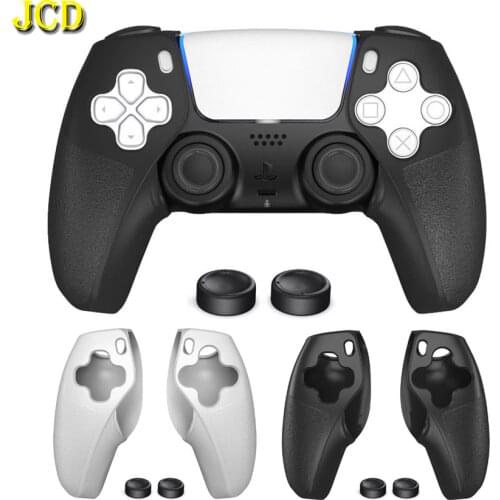 JCD Dustproof Silicone Case For Sony Playstation 5 PS5 Controller Anti-slip Grip Skin Protective Cover W/ Thumbsticks Caps