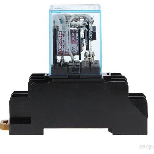 PYF08A 220/240 V AC Bobina Power Relay DPDT MY2NJ 8 Pin With Base New C90A New Drop ship