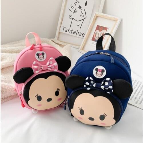 New Mickey Minnie School Bags Girls Cute Children Kids Backpack Boys Schoolbag Book Bag Gift Mochila Escolar