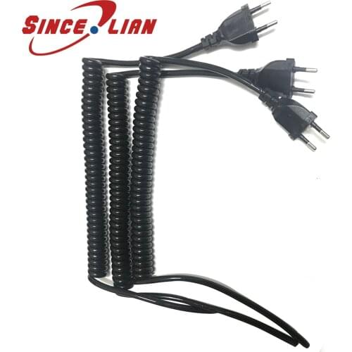 European Standard Plug With Spring wire telescopic slingshot Line 0.75 Square TPU Power Cord Various AC Power cord