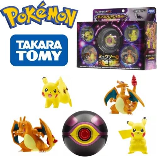 TOMY Pokemon Figures Mewtwo Strikes Back Suit Toys Dark ball Pikachu Charizard High-Quality Perfectly Reproduce Anime Gift