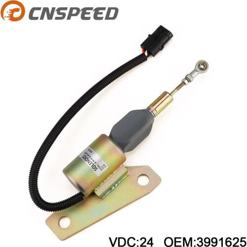 24V Fuel Solenoid Valve Shut Off 3991625 SA-4959-24 for Cummins 6BT 5.9L Engines