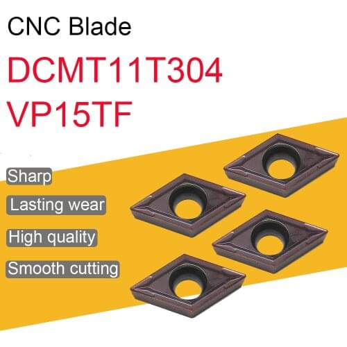 10PCS DCMT11T304 VP15TF Carbide Inserts Internal Turning High Quality CNC Lathe Tool For SDJCR Toolholder