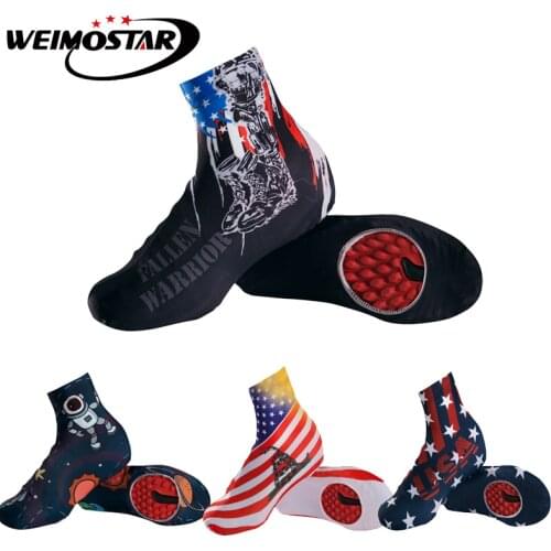 Cycling Overshoes Unisex USA Flag Windproof Lycra Dust-proof Outdoor Sport MTB Bike Bicycle Cycling Shoe Cover Men Women