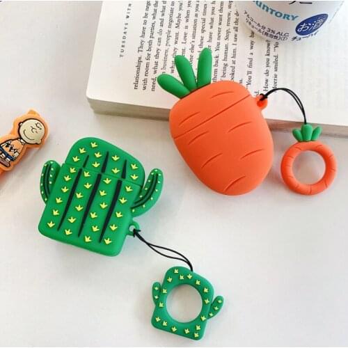 Cute Cartoon Silicone Earphone Protective Shell Soft Anti-drop Earphone Shell Case for Apple Airpods 1 2 Wireless Headphone