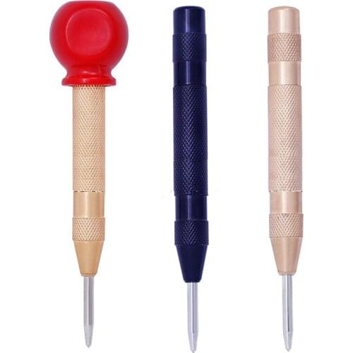 1Pcs Duty Automatic Centre Punch Dot Punch Steel Spring Loaded Marking Starting Holes Hand Tool Leather Craft