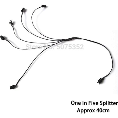 1pcs EL accessories EL Splitter EL Extension Wire for EL Wire Glow Party Supplies One in two Splitter