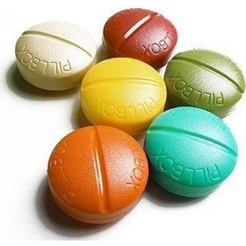 1PC Pill Medicine Box Grid Round Drugs Tools Weekly Health Care Pill Case Organizer Medicine Storage Kit Dispenser OK 0254